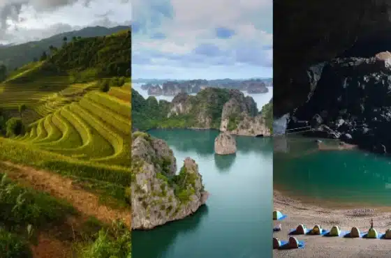 Vietnam travel journey on three unreal places